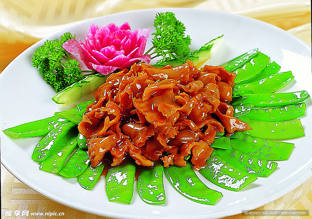 豫菜蘭豆醬香鱷魚肚