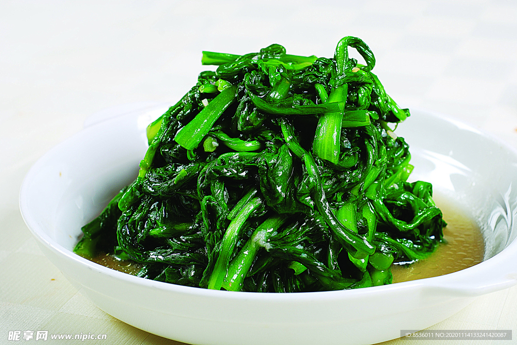 豫菜蒜茸炒湯蒿