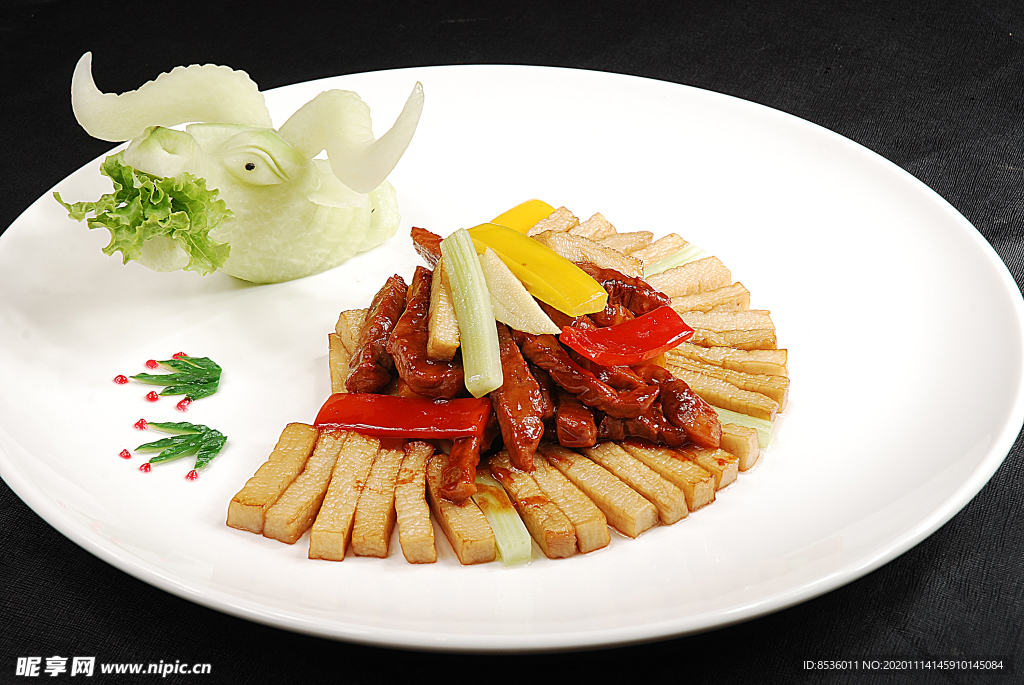 豫菜杏鮑菇炒肉眼