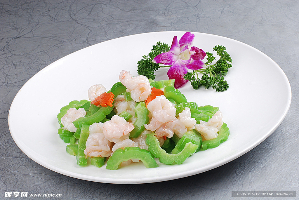 川菜湘菜苦瓜溜蝦球