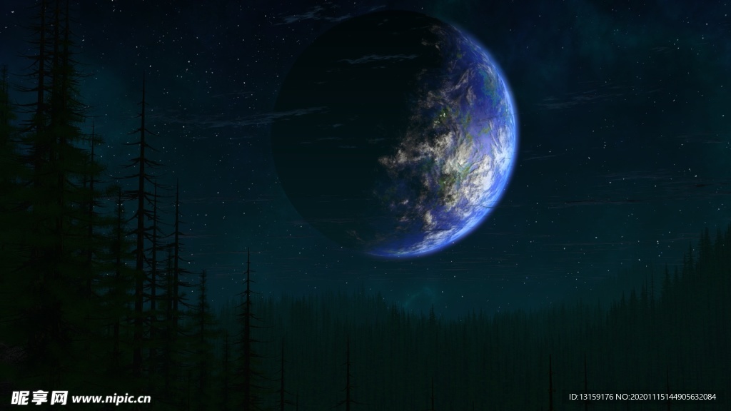 美麗的星球合成圖片
