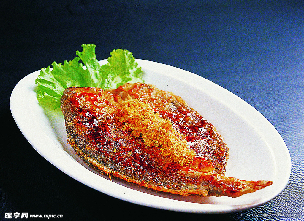 鄂菜醬汁烤黃魚