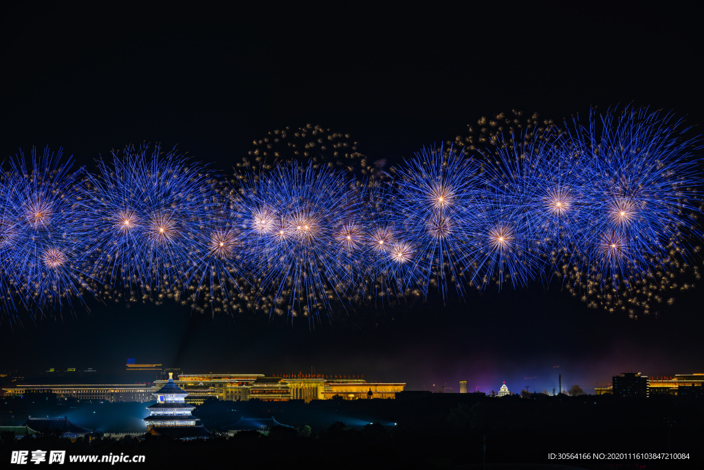 煙花煙火夜空背景海報(bào)素材