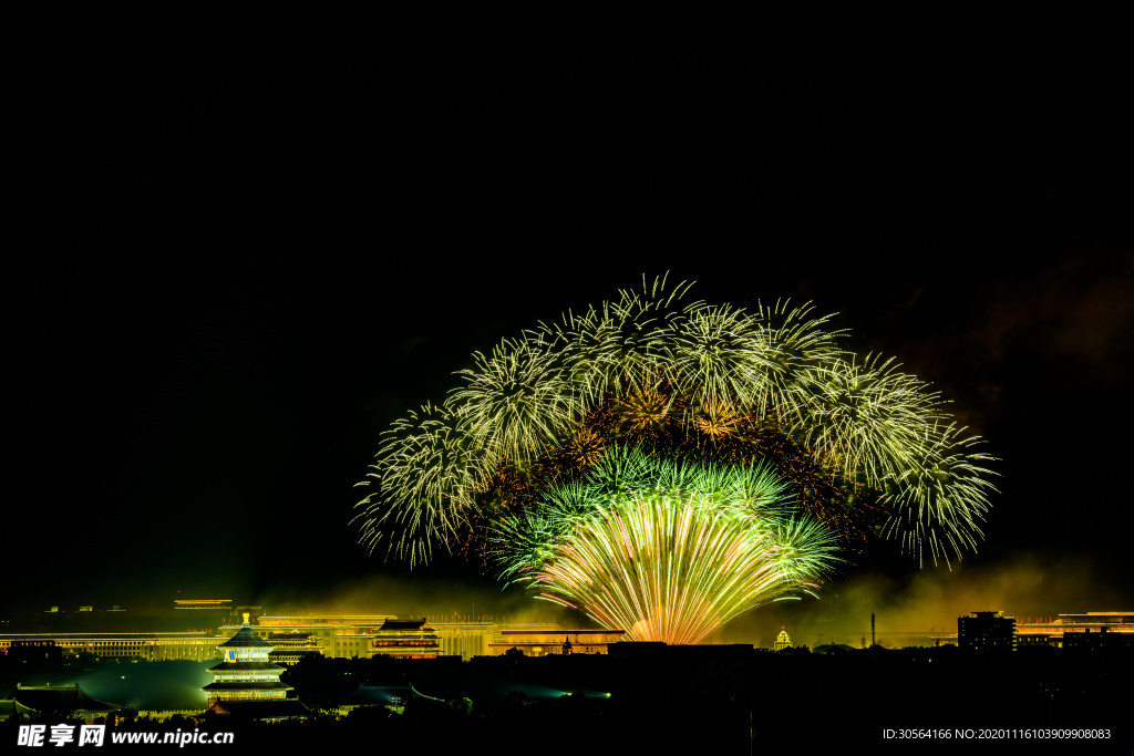 煙花煙火夜空背景海報素材