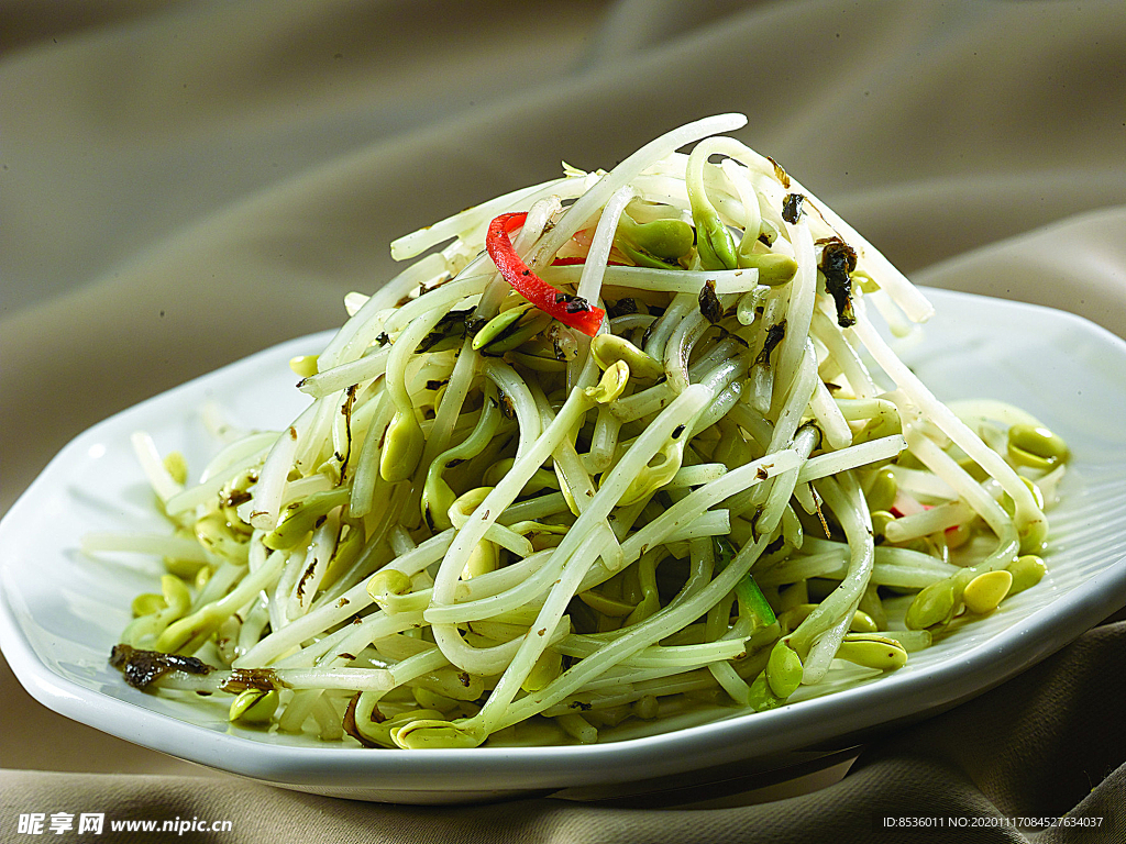 浙菜欖菜拌豆芽