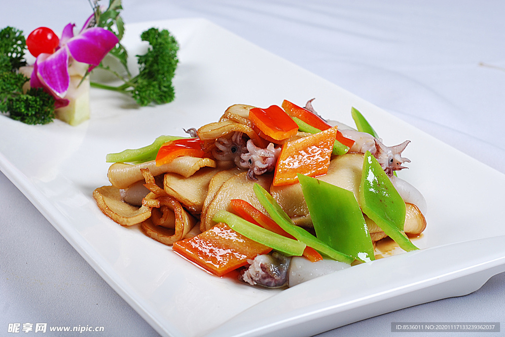 粵菜廣東菜醬杏鮑菇墨魚(yú)仔