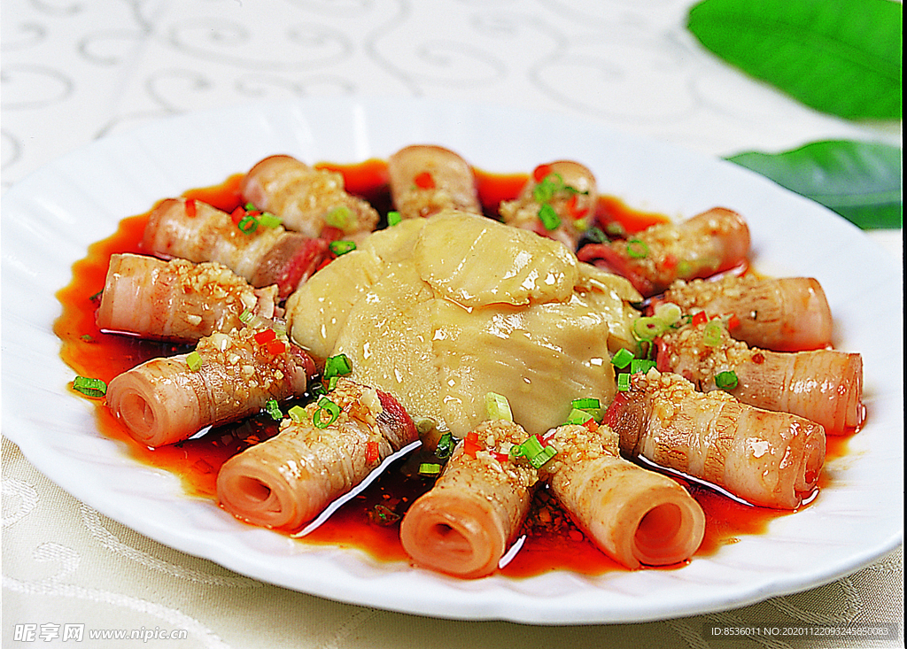 鮑魚白肉卷