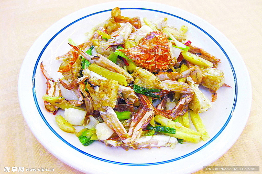 姜蔥炒花蟹