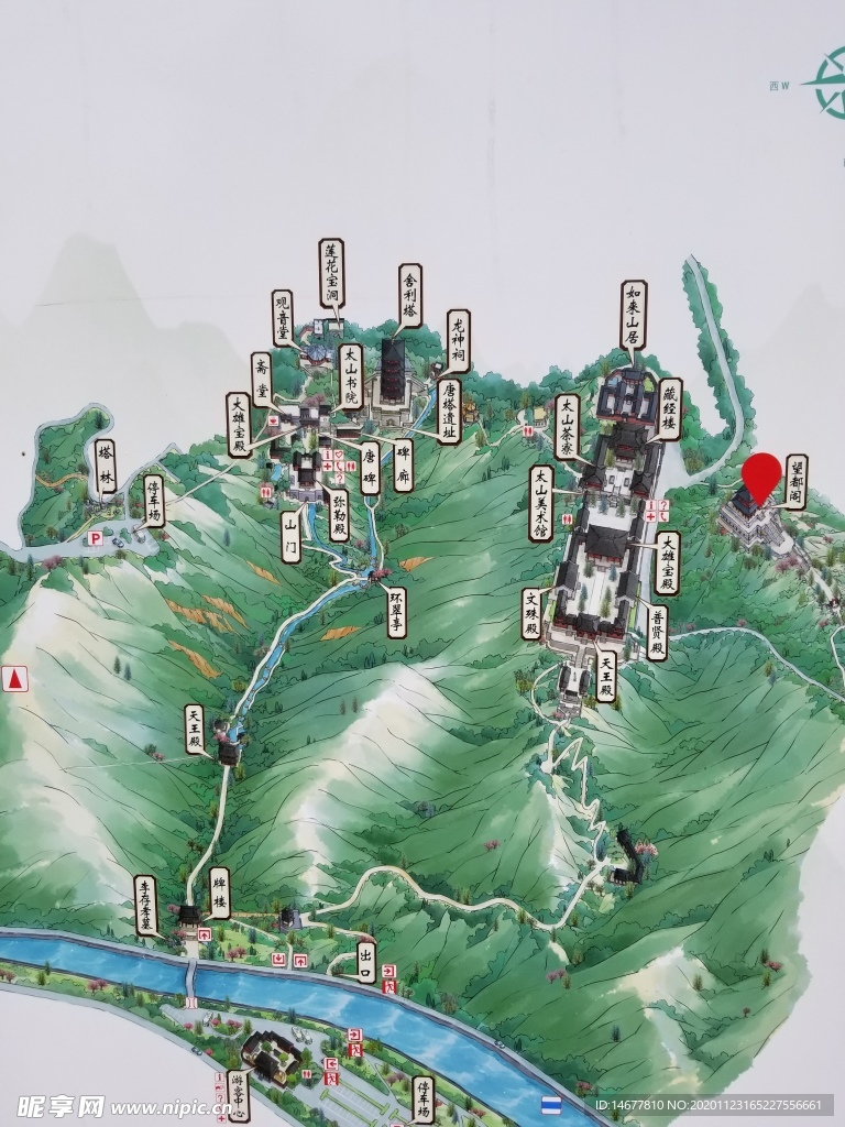 太山龙泉寺导览图