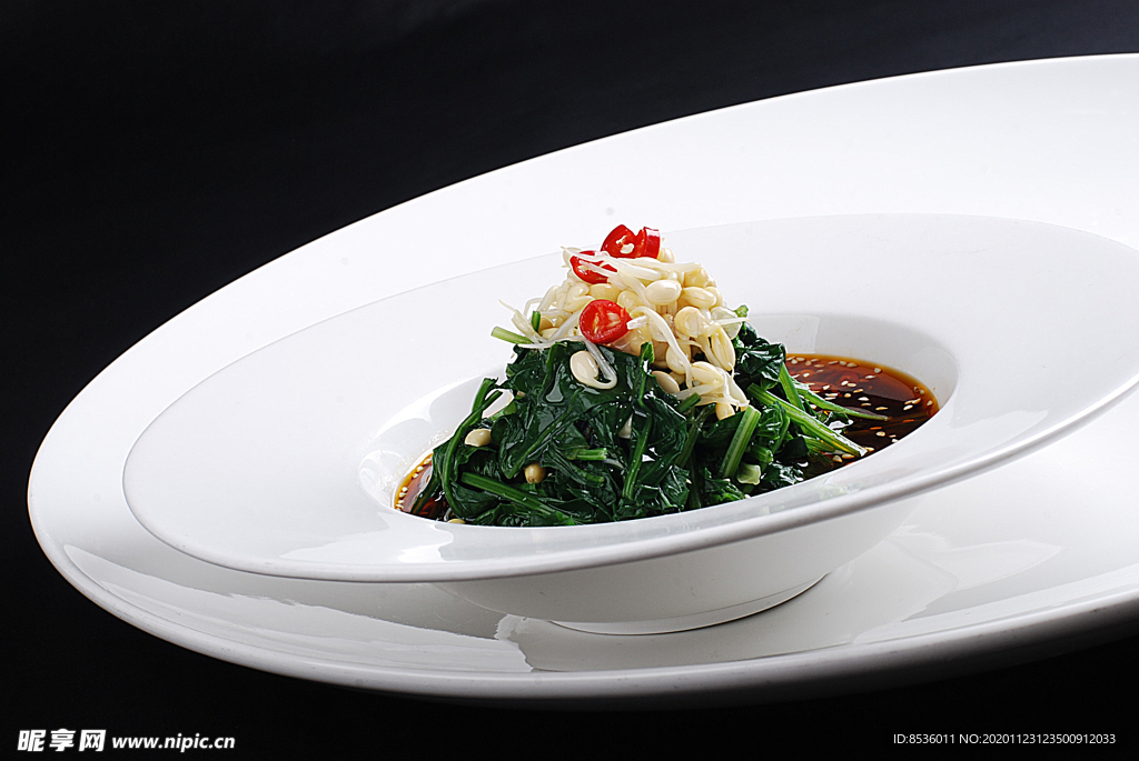 冷拼爽口菠菜