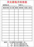 滅火器每月檢查表