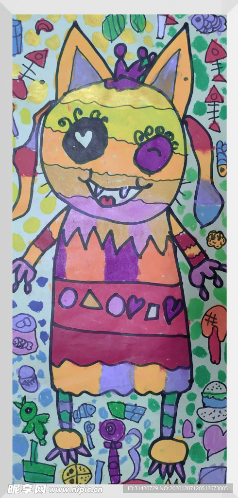 儿童 绘画 手绘 彩色 涂鸦