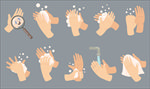 勤洗手 洗手步骤手绘图