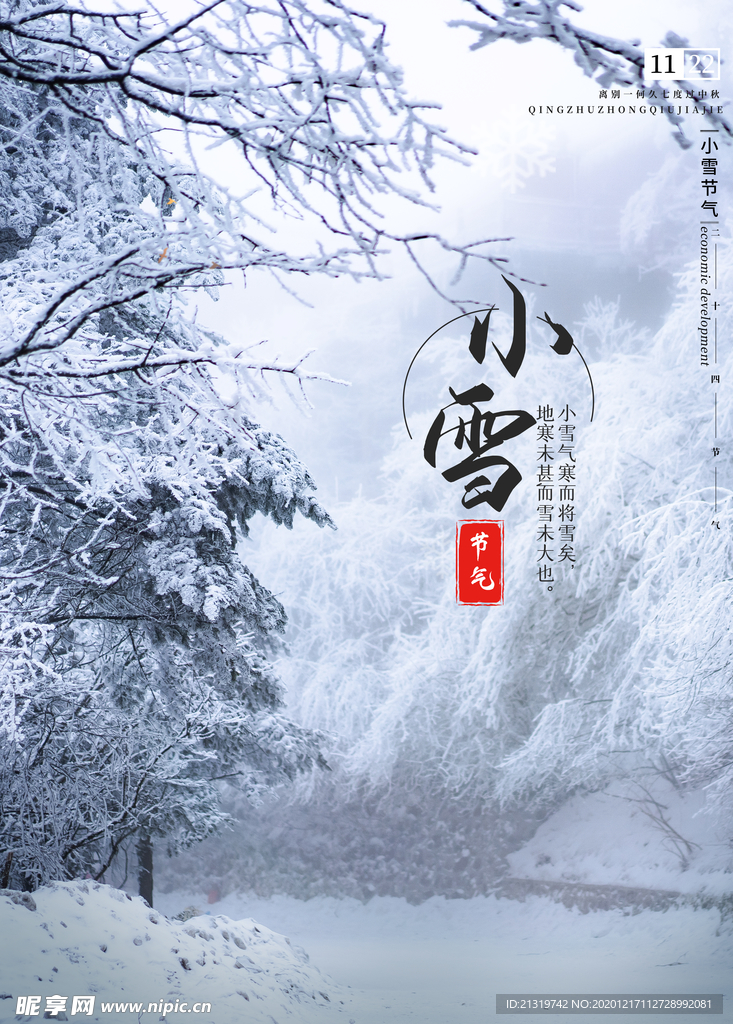 小雪大气海报