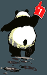 熊猫 T恤 裁片