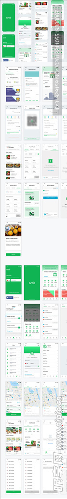 xd美食平台绿色UI设计启动页