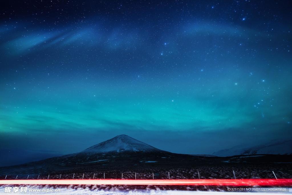 星空夜景星星極光夜空