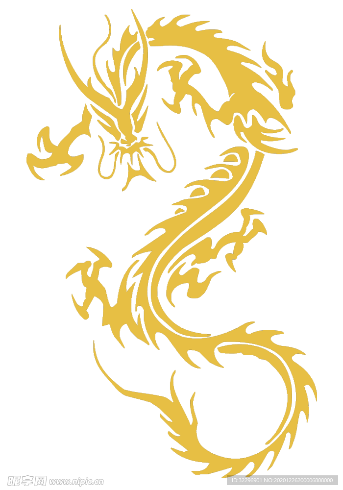 中國風(fēng)金色龍元素