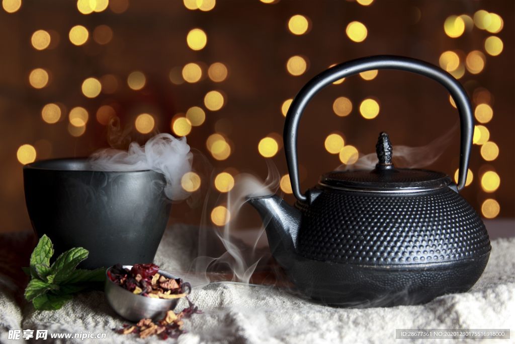 茶和茶壺攝影