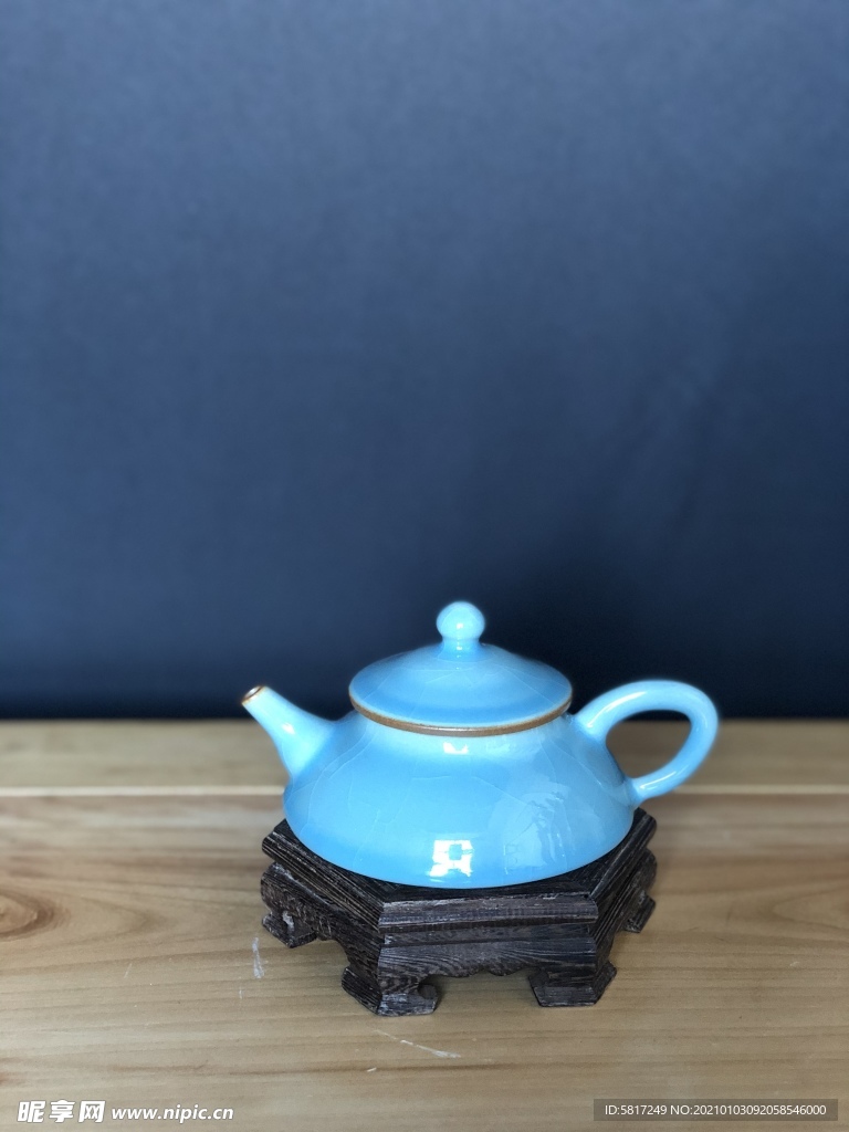 景泰蓝瓷茶壶