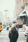 下雪 冬天 行人 街道 街头