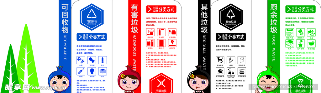 垃圾分類雕塑