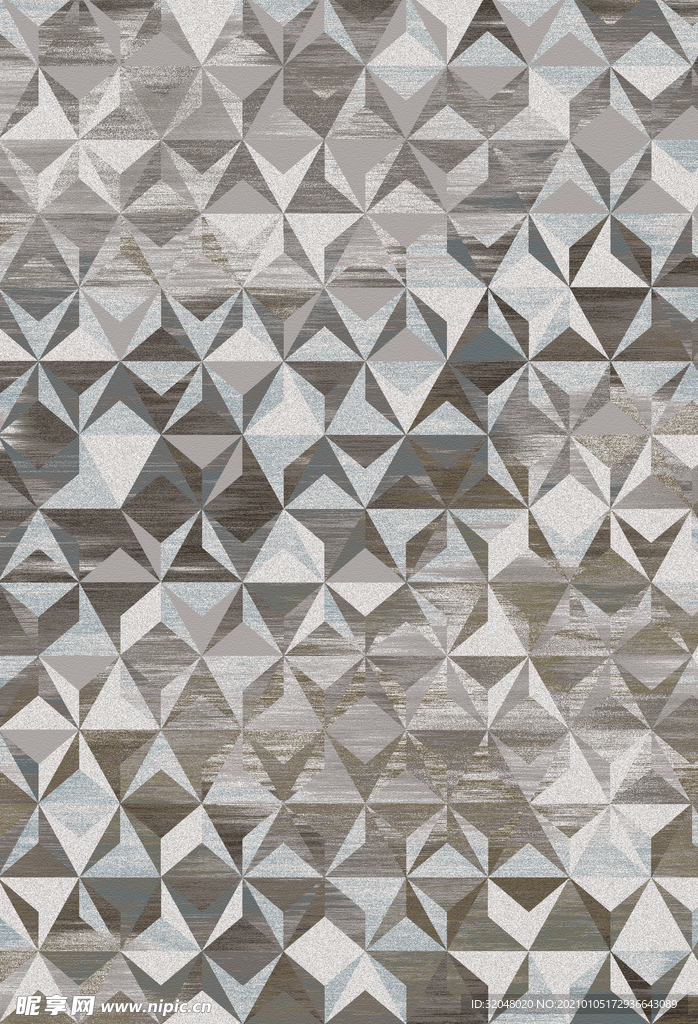 现代抽象几何地毯图案设计
