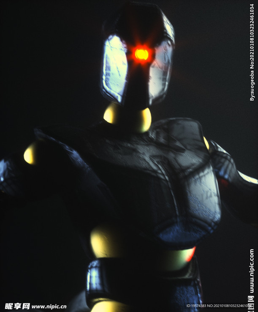 C4D模型机器人钢铁盔甲