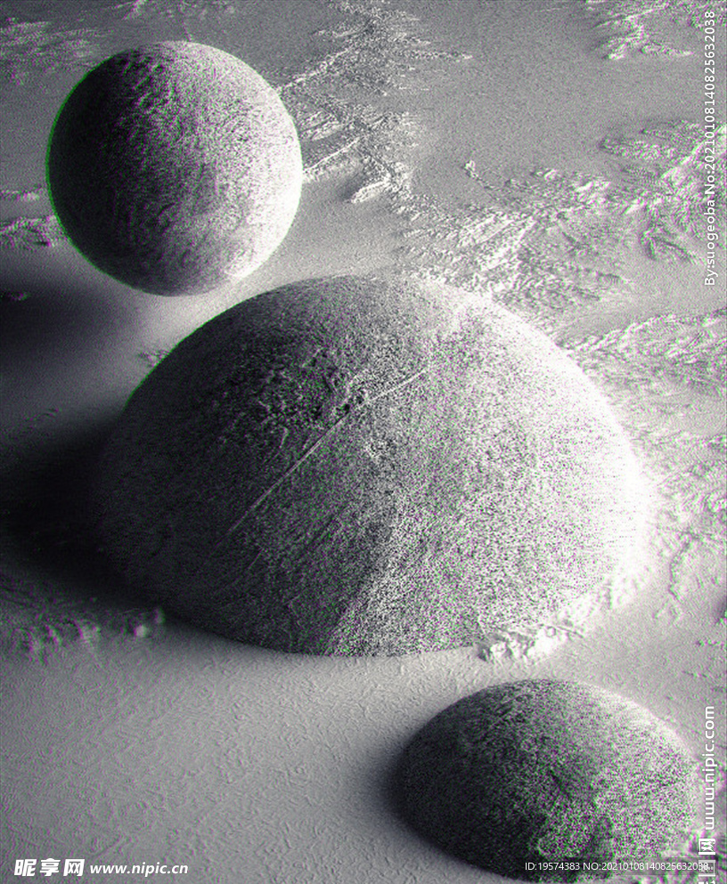C4D模型球体表面星球灰尘