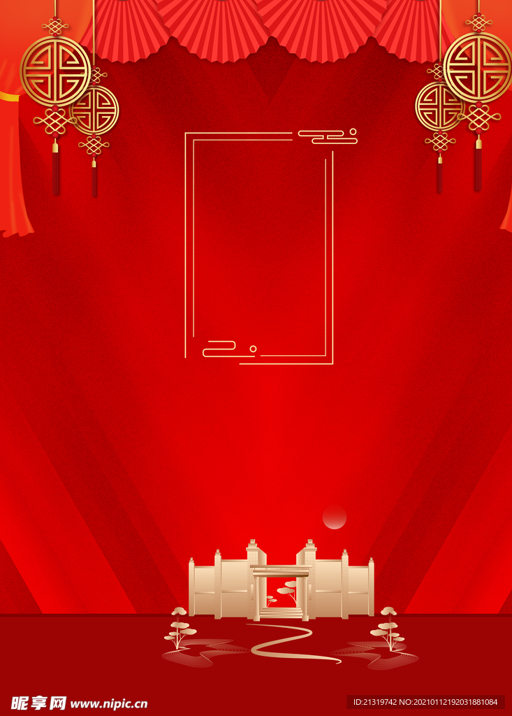 春节红色背景图片
