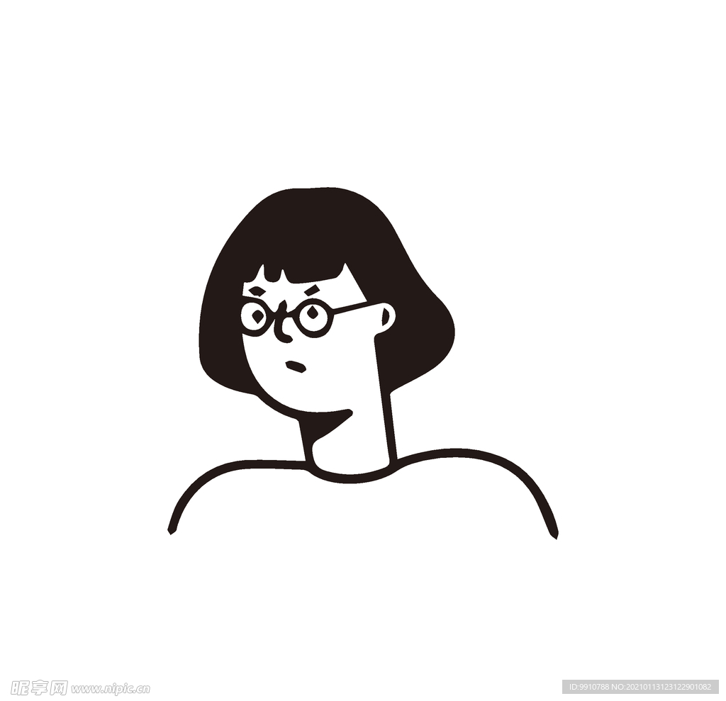 帶眼鏡女孩