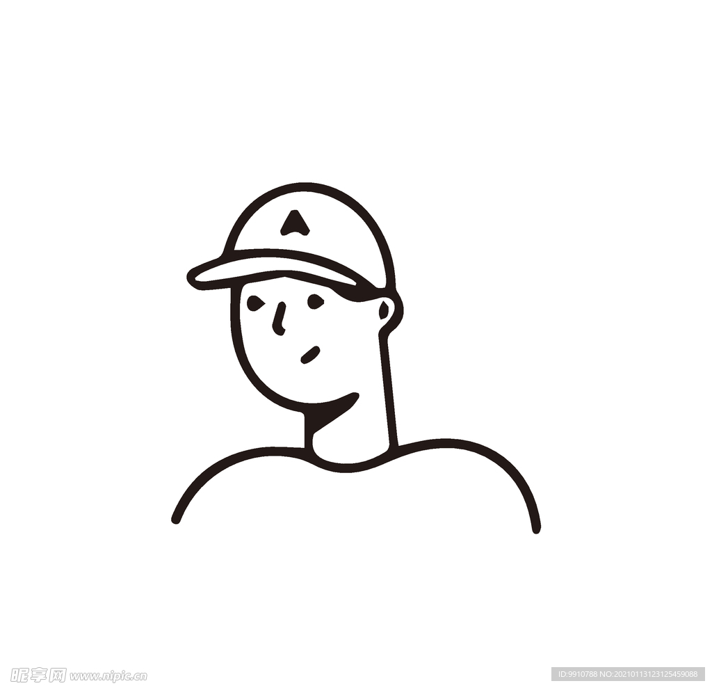 戴帽子男孩