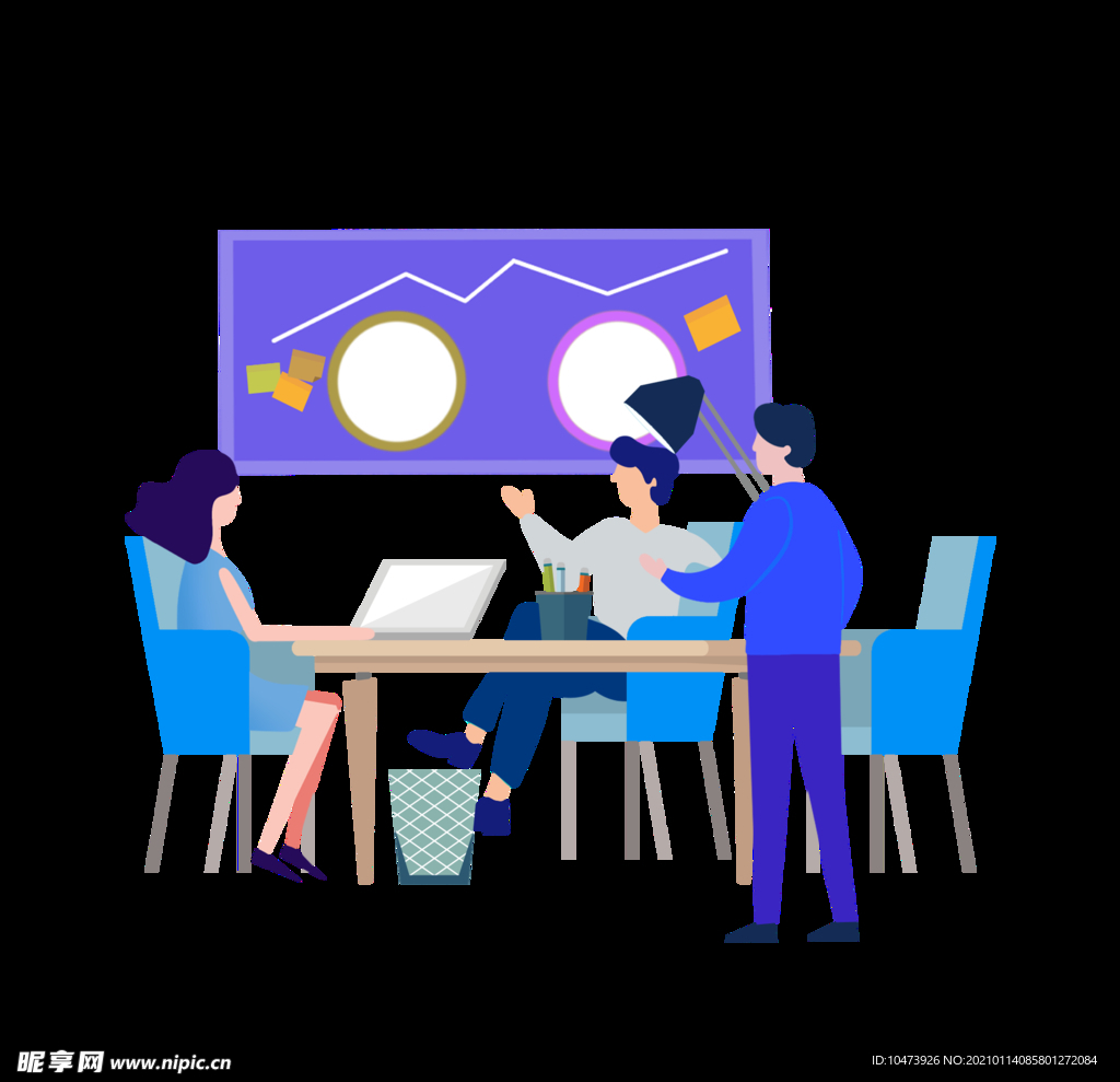 企業辦公插畫素材