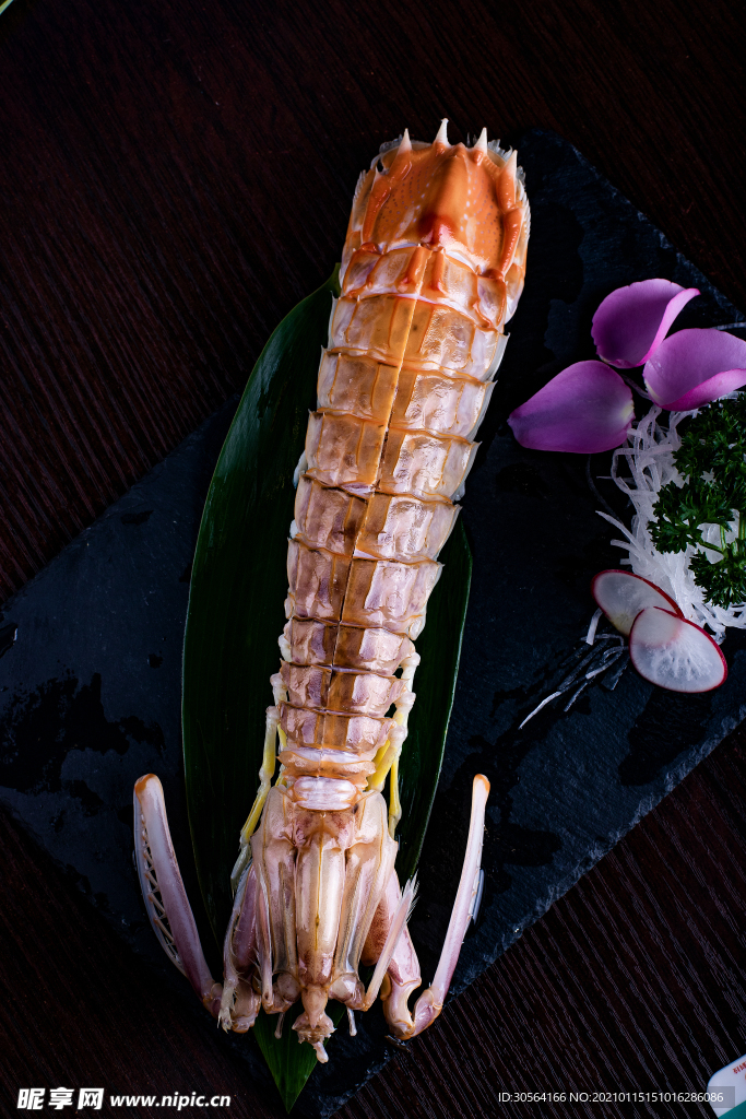 濑尿虾海鲜美食食材背景素材
