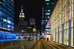 曼哈顿纽约街灯城市图片素材