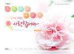 韩式粉色系化妆品美容网站网页