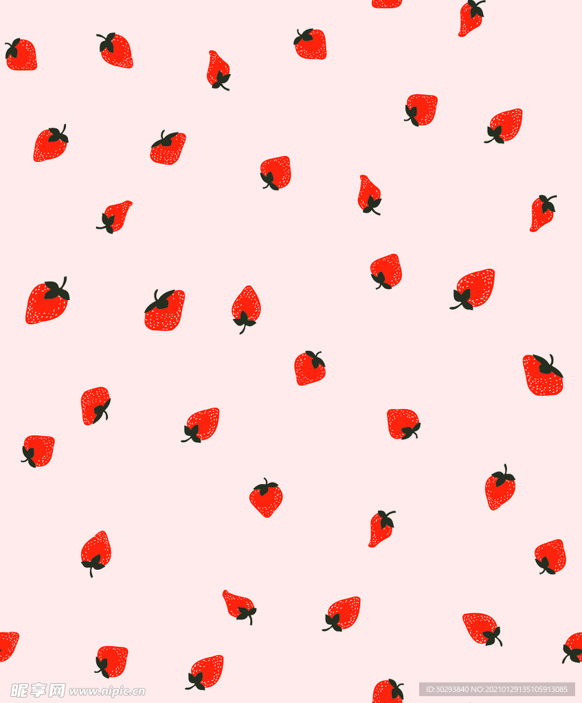 草莓  数码印花 女装印花