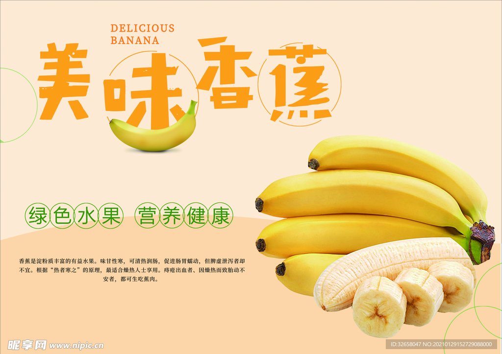 香蕉介绍展板海报