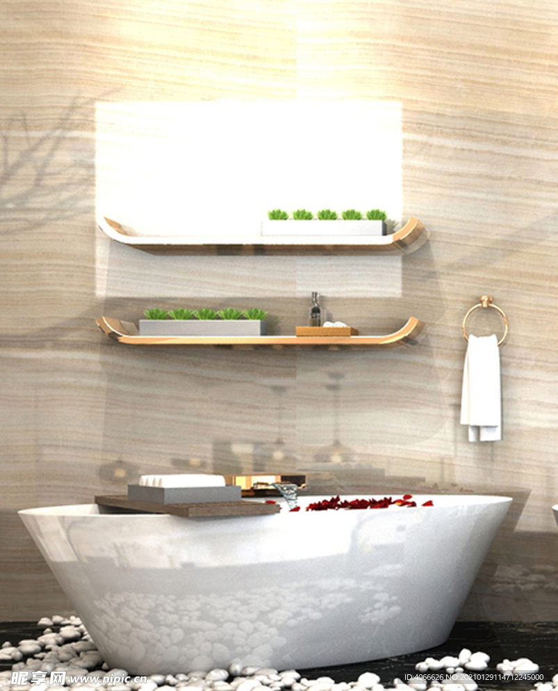 浴缸浴室用品3d模型