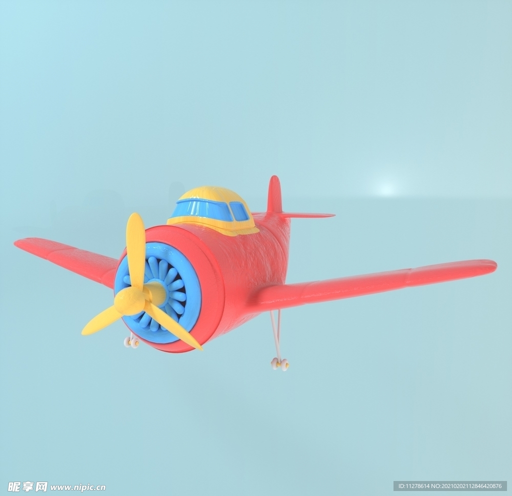 C4D玩具飞机