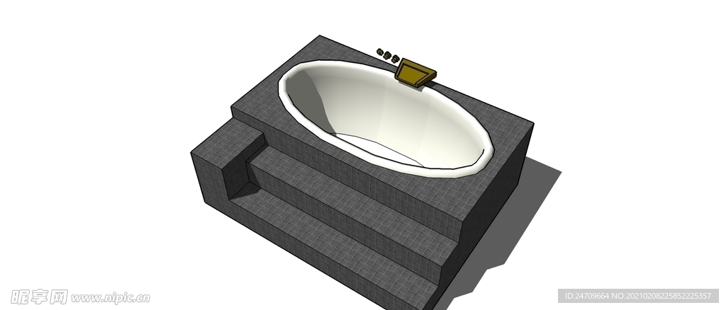 浴缸skp模型