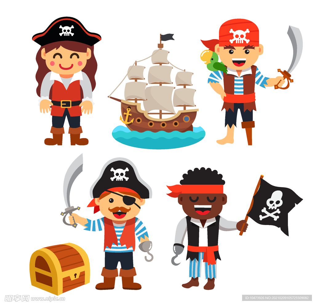 海盗船宝箱航海素材
