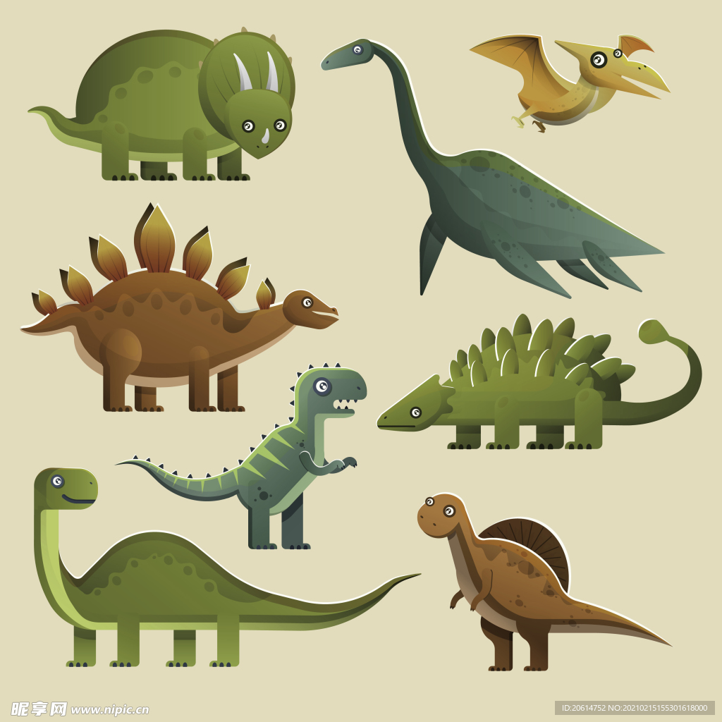 各种恐龙漫画海报