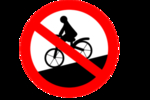 禁止自行车下坡标识