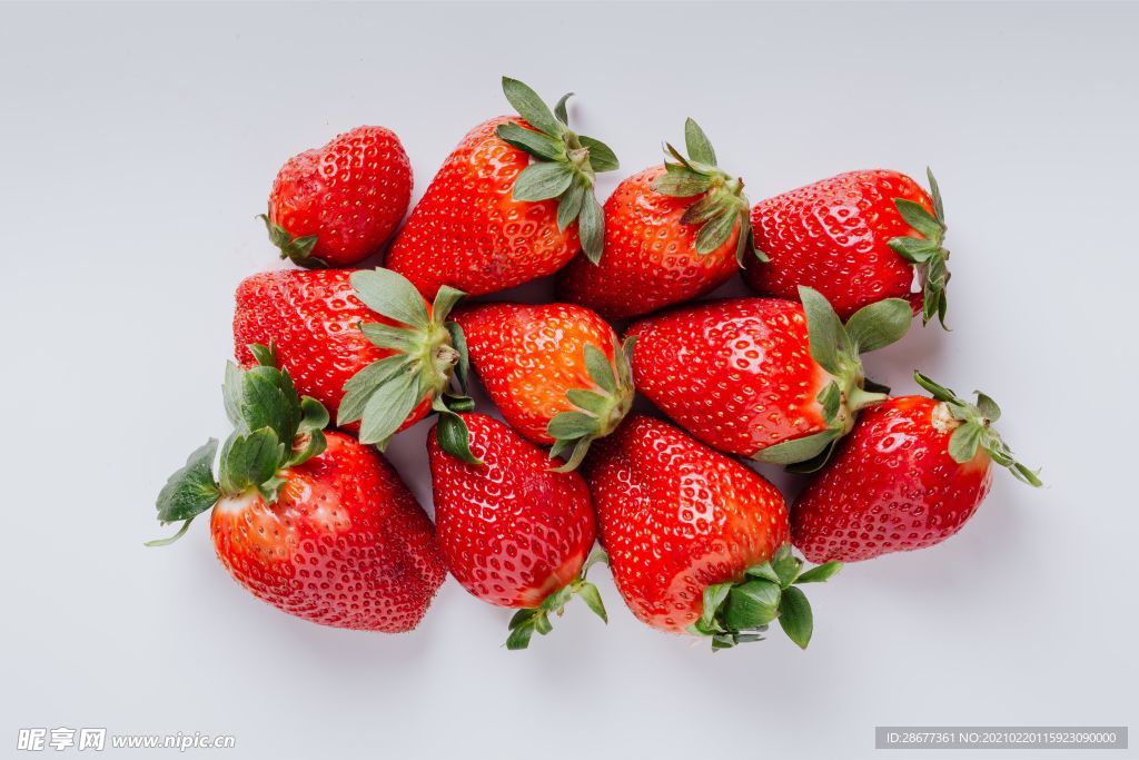 水果草莓俯视摄影
