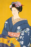古代古着日本歌姬舞姬手绘淡彩