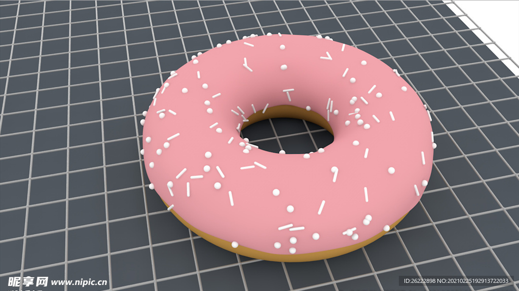 甜甜圈C4D建模样机