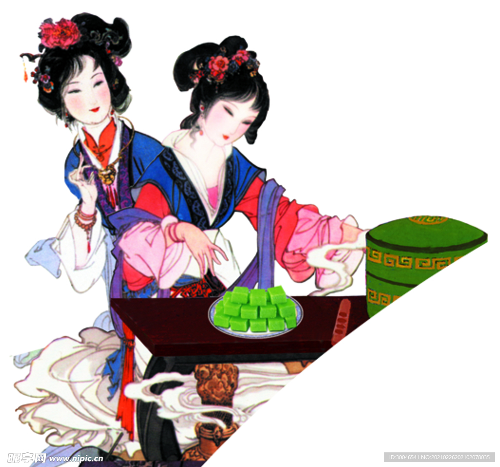 古代美女插畫(huà)