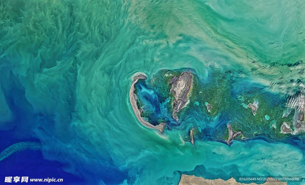NASA绿色海面海洋水流