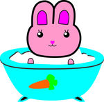 沐浴中的兔子